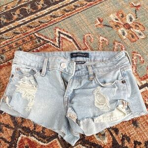 Aeropostale Light Blue Distressed Jean Shorts